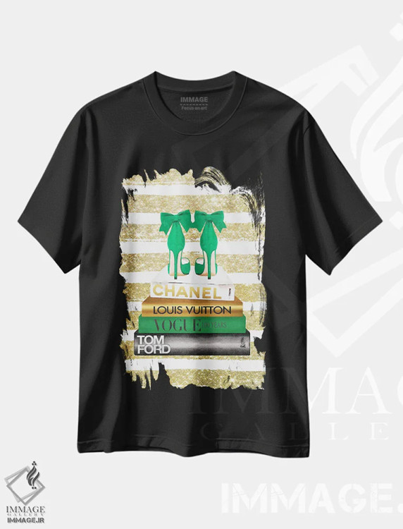 تیشرت مشکی طرح دار آثار آماندا گرینوود - immage.ir