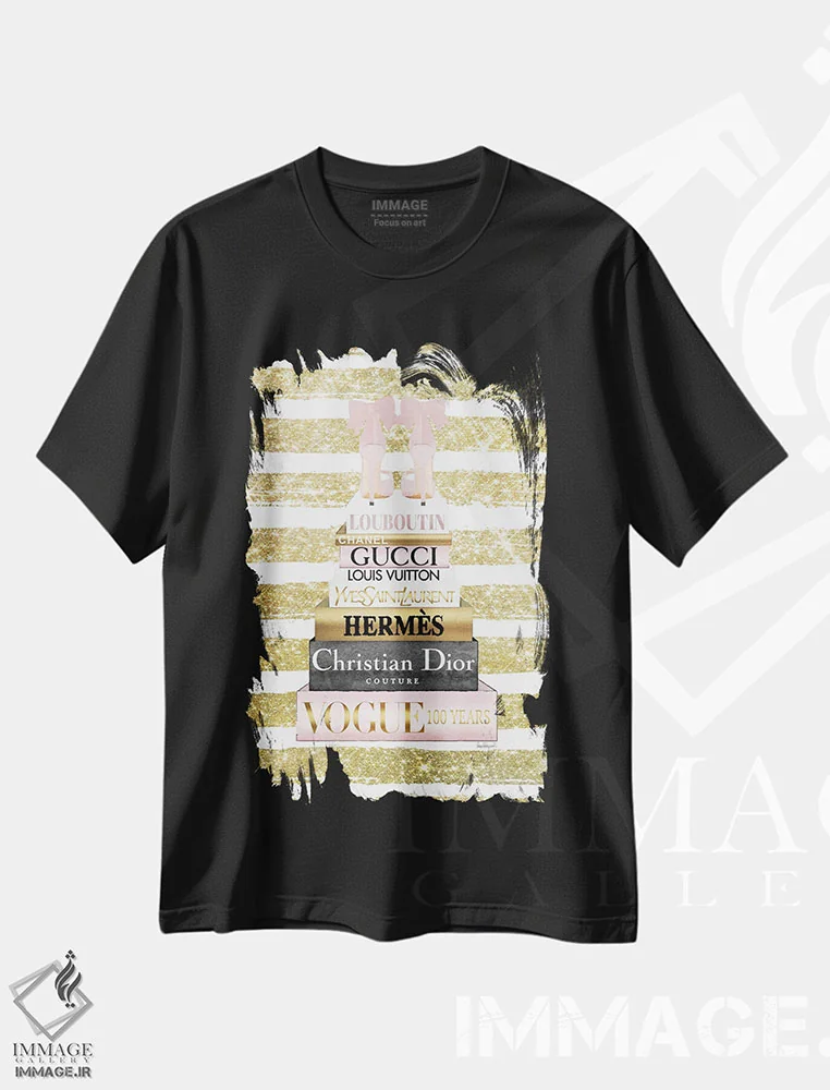 تیشرت مشکی طرح دار آثار آماندا گرینوود - immage.ir
