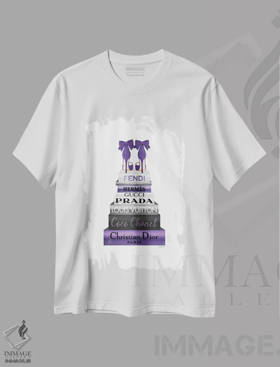 تیشرت سفید طرح دار آثار آماندا گرینوود - immage.ir