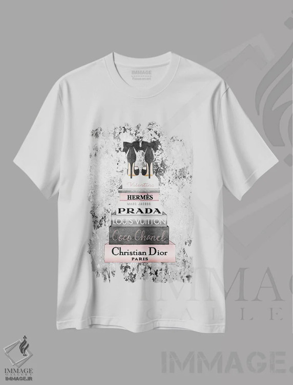تیشرت سفید طرح دار آثار آماندا گرینوود - immage.ir