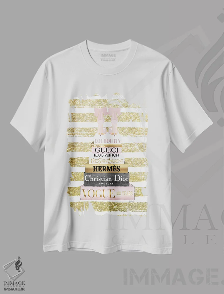 تیشرت سفید طرح دار آثار آماندا گرینوود - فروشگاه ایماژ