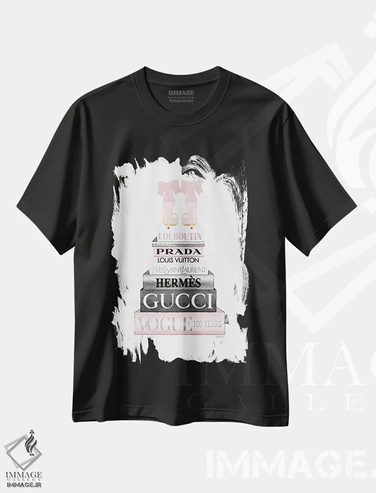 تیشرت مشکی طرح دار آثار آماندا گرینوود - immage.ir
