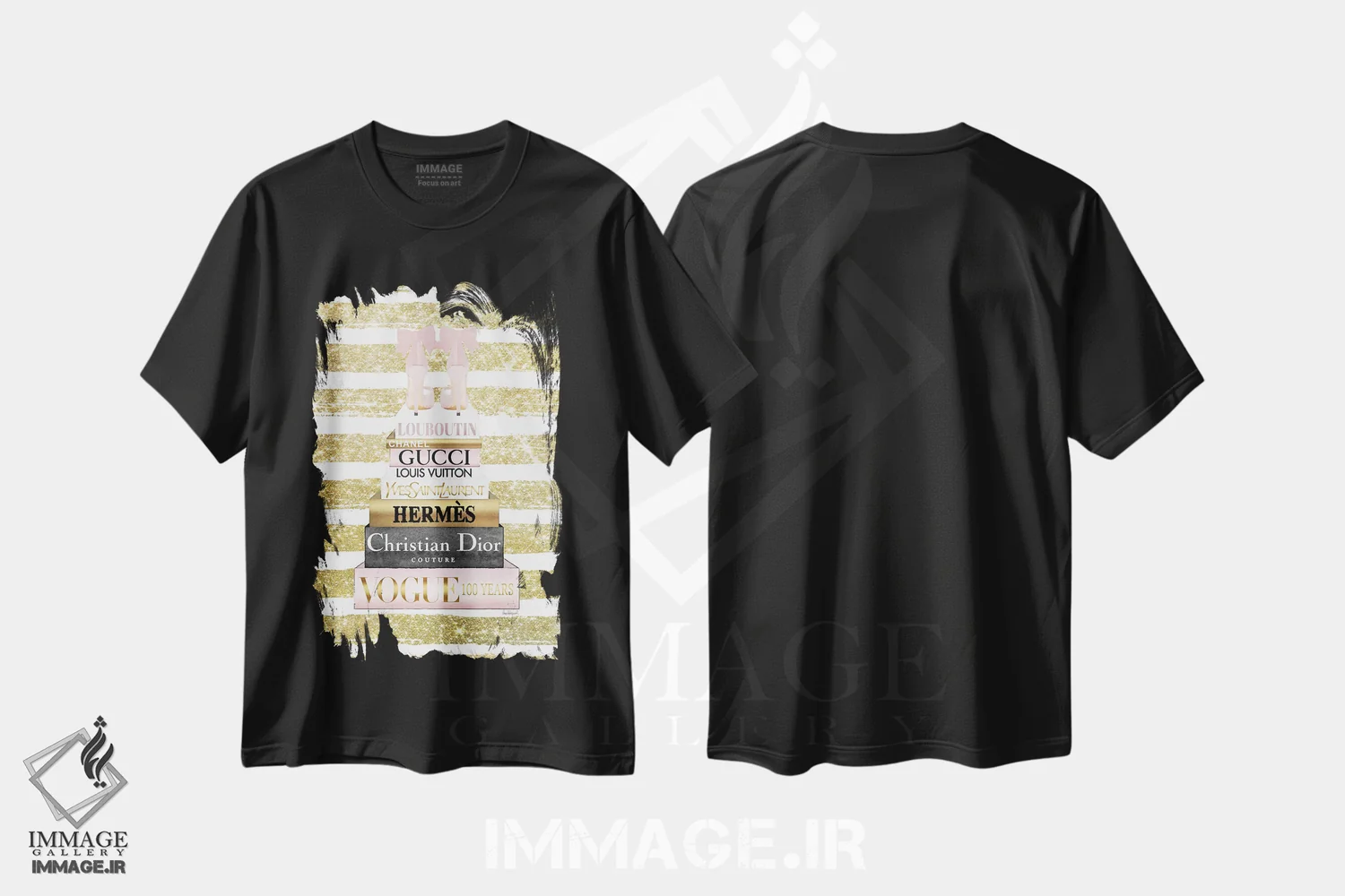 تیشرت مشکی طرح دار آثار آماندا گرینوود - immage.ir