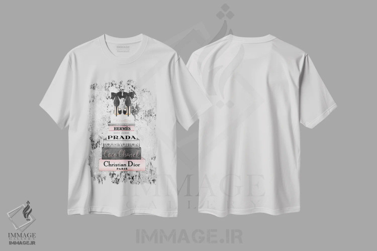 تیشرت سفید طرح دار آثار آماندا گرینوود - immage.ir