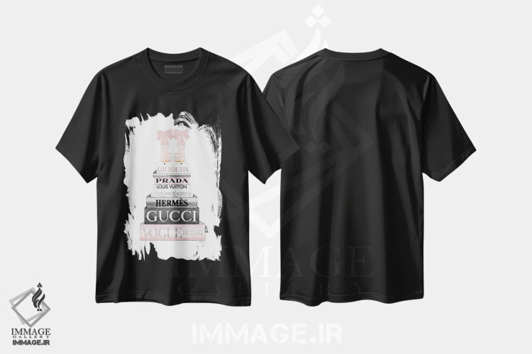 تیشرت مشکی طرح دار آثار آماندا گرینوود - immage.ir