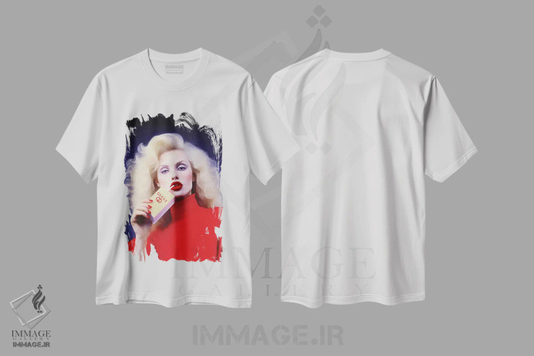 تیشرت سفید طرح دار آبمیوه طراح جری، تزئینی اثر آماندا گرینوود | immage.ir