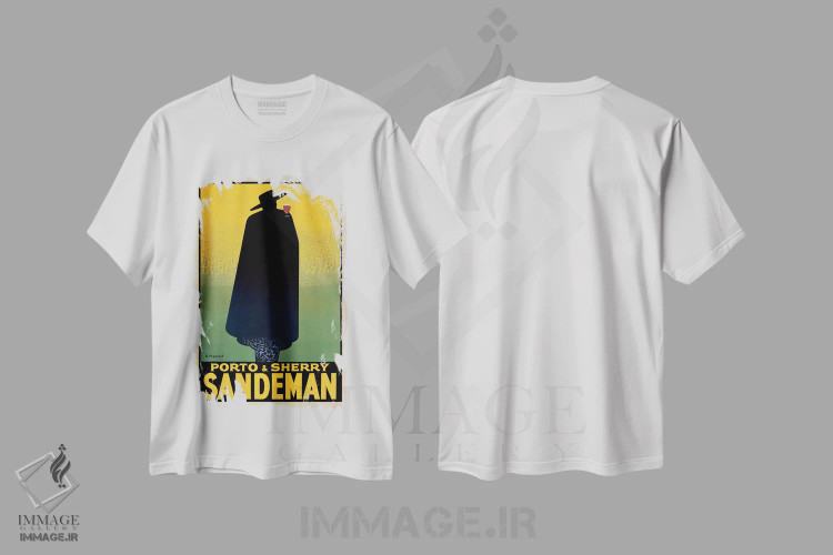 تیشرت سفید طرح دار پورتو و شری سندمان، تایپوگرافی اثر ژرژ ماسیوت | immage.ir