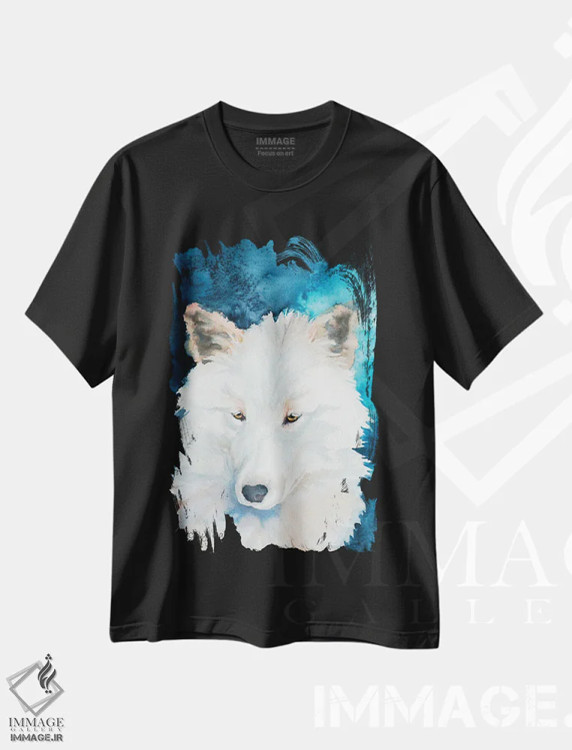 تیشرت مشکی طرح دار انقلاب زمستانی، تزئینی اثر کالی گاریس | immage.ir