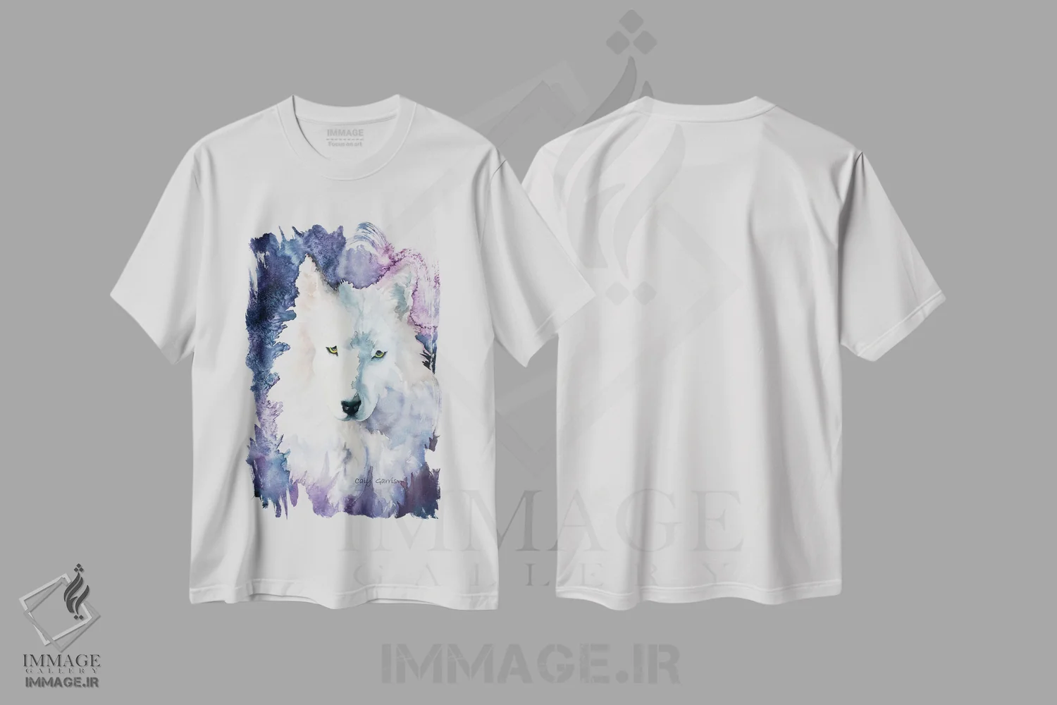 تیشرت سفید طرح دار وحشی، تزئینی اثر کالی گاریس | immage.ir