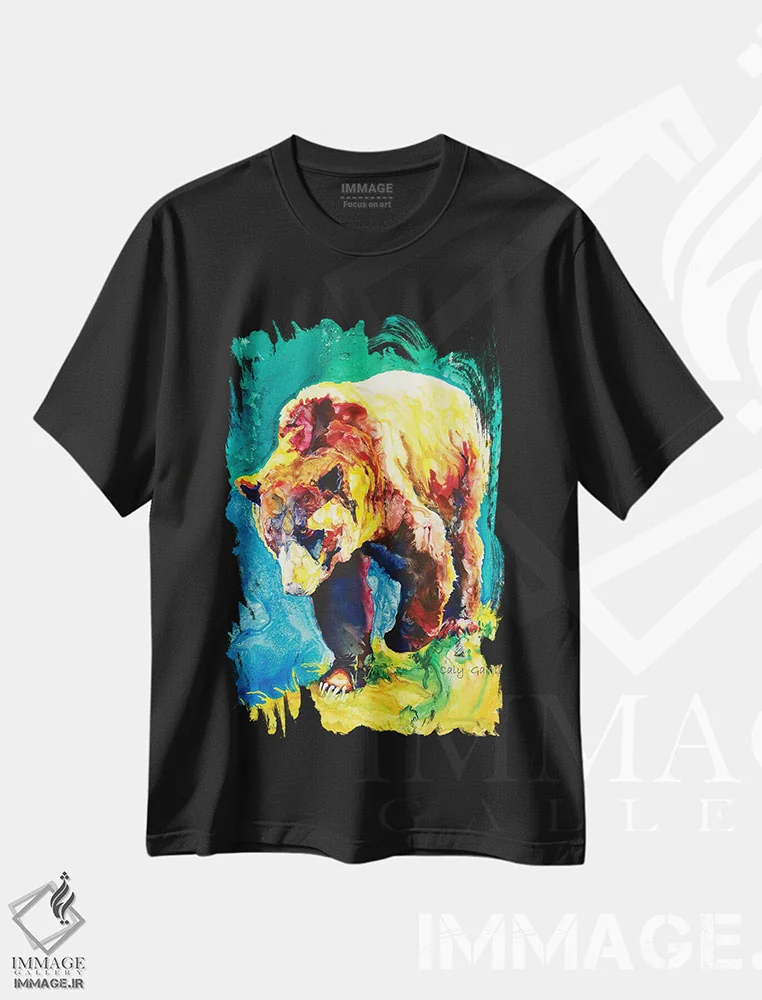 تیشرت مشکی طرح دار راه پیمای لبه II، دکور کلبه و لژ اثر کالی گاریس | فروشگاه ایماژ