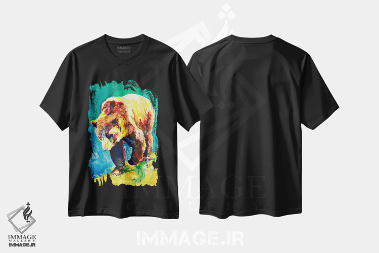 تیشرت مشکی طرح دار راه پیمای لبه II، دکور کلبه و لژ اثر کالی گاریس | فروشگاه ایماژ
