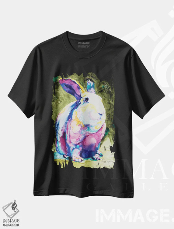 تیشرت مشکی طرح دار هربیانی، تزئینی اثر کالی گاریس | immage.ir