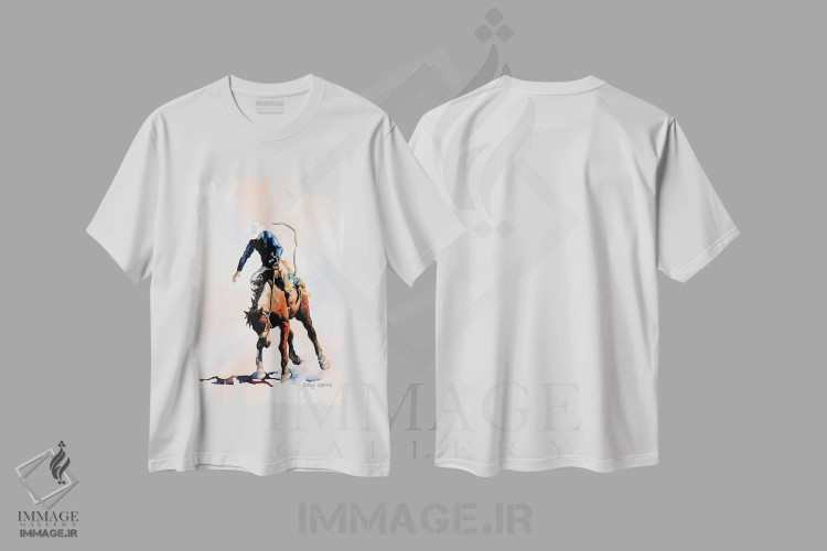 تیشرت سفید طرح دار پاگنده، دکور کلبه و لژ اثر کالی گاریس | immage.ir