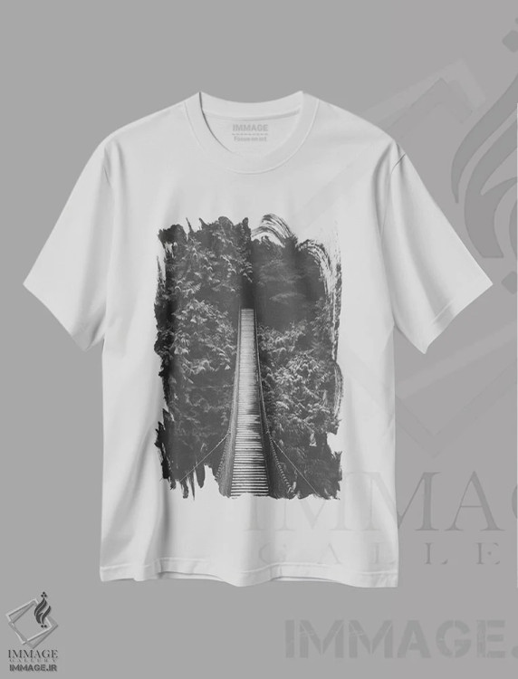تیشرت سفید طرح دار دره لین، ونکوور I، مدیوم اثر لوک آنتونی گرم | immage.ir