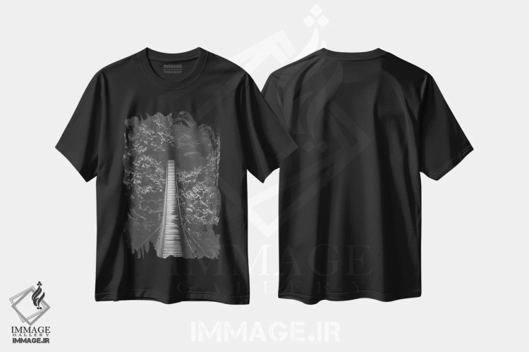 تیشرت مشکی طرح دار دره لین، ونکوور I، مدیوم اثر لوک آنتونی گرم | فروشگاه ایماژ
