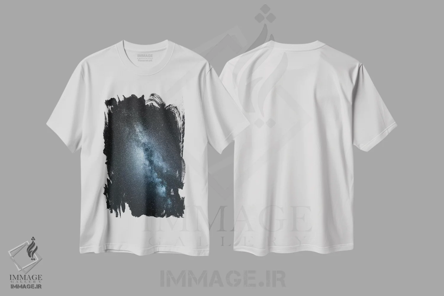 تیشرت سفید طرح دار راه شیری II، مدیوم اثر لوک آنتونی گرم | فروشگاه ایماژ