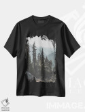 تیشرت مشکی طرح دار جنگل ملی کسکید شمالی، آمریکا، مدیوم اثر لوک آنتونی گرم | immage.ir