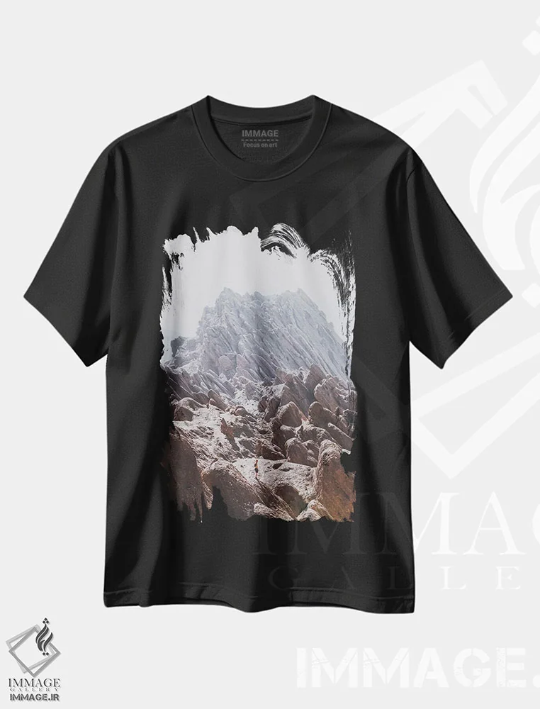 تیشرت مشکی طرح دار وارزازات، مراکش، مدیوم اثر لوک آنتونی گرم | immage.ir