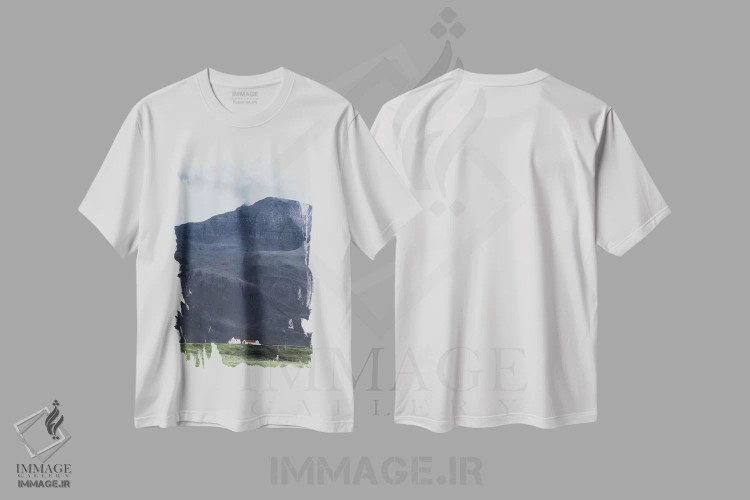 تیشرت سفید طرح دار ایسلند روستایی I، مدیوم اثر لوک آنتونی گرم | immage.ir