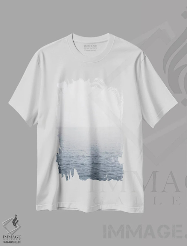 تیشرت سفید طرح دار برف روی دریاچه، مدیوم اثر لوک آنتونی گرم | فروشگاه ایماژ