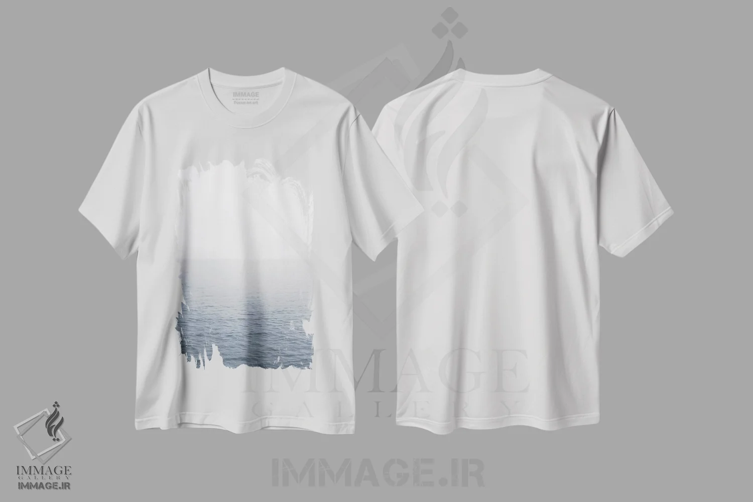 تیشرت سفید طرح دار برف روی دریاچه، مدیوم اثر لوک آنتونی گرم | فروشگاه ایماژ