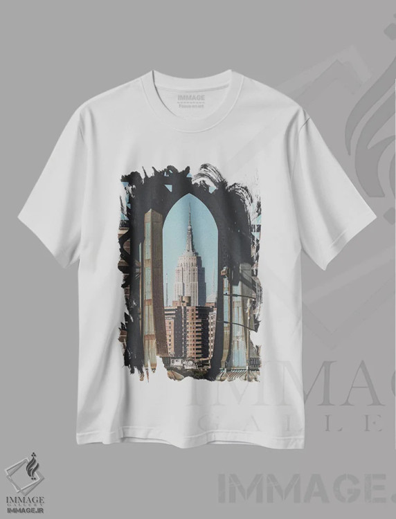 تیشرت سفید طرح دار بروکلین، نیویورک، مدیوم اثر لوک آنتونی گرم | فروشگاه ایماژ