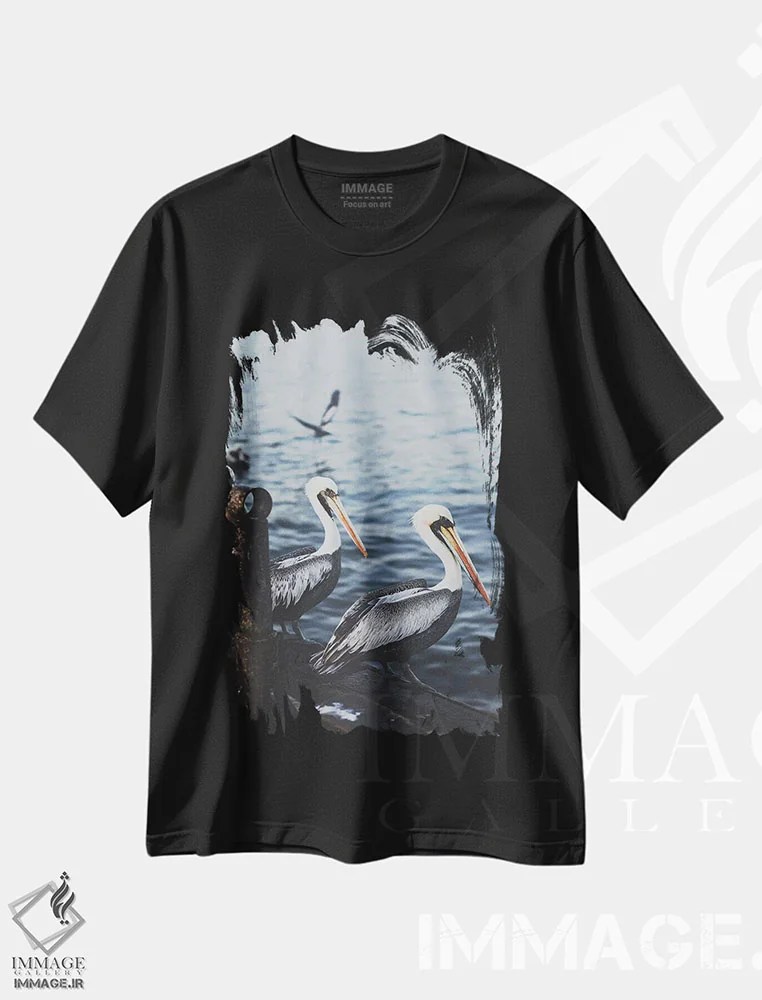 تیشرت مشکی طرح دار چیمبوته، پرو، مدیوم اثر لوک آنتونی گرم | immage.ir