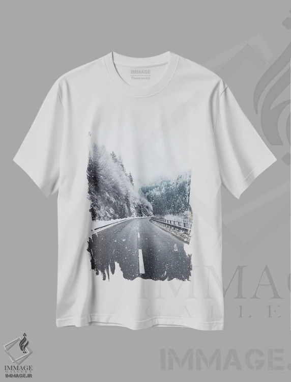 تیشرت سفید طرح دار دولومیت ها، ایتالیا، مدیوم اثر لوک آنتونی گرم | فروشگاه ایماژ