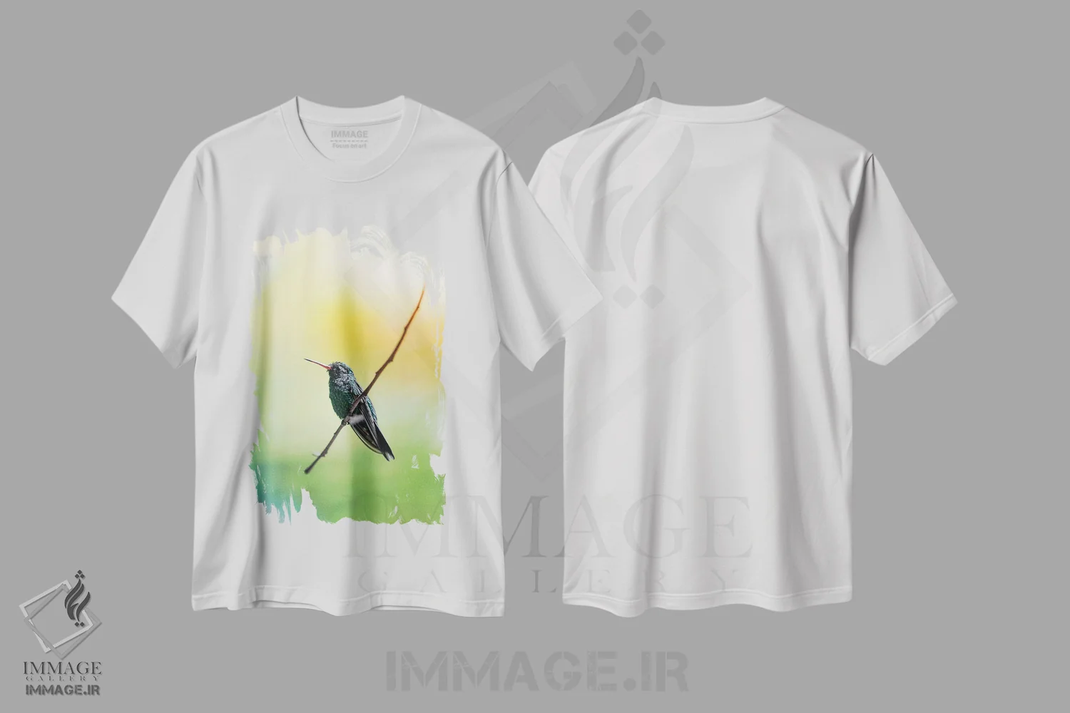 تیشرت سفید طرح دار مرغ مگس خوار هندوراس، مدیوم اثر لوک آنتونی گرم | فروشگاه ایماژ