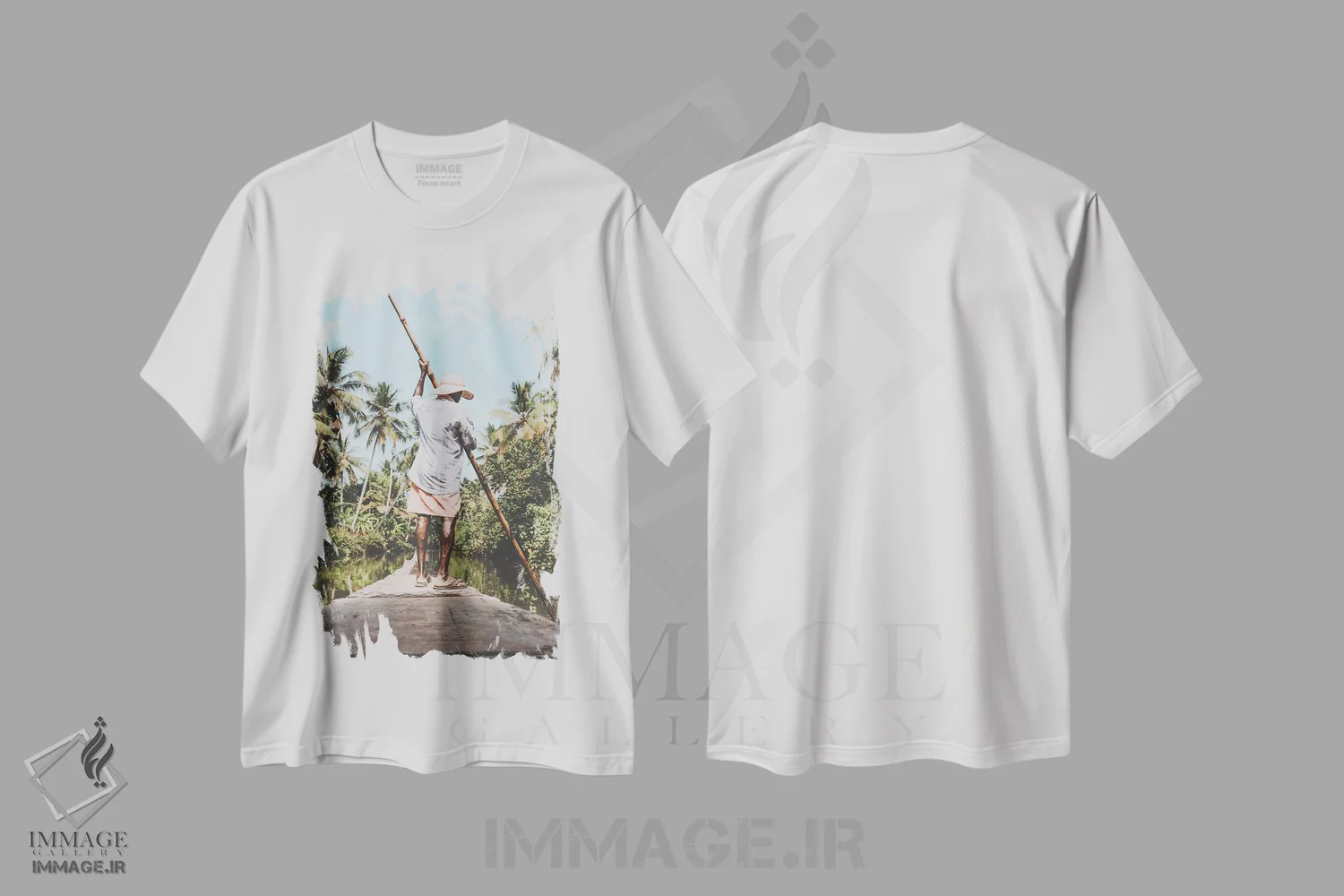 تیشرت سفید طرح دار هند IV، مدیوم اثر لوک آنتونی گرم | immage.ir