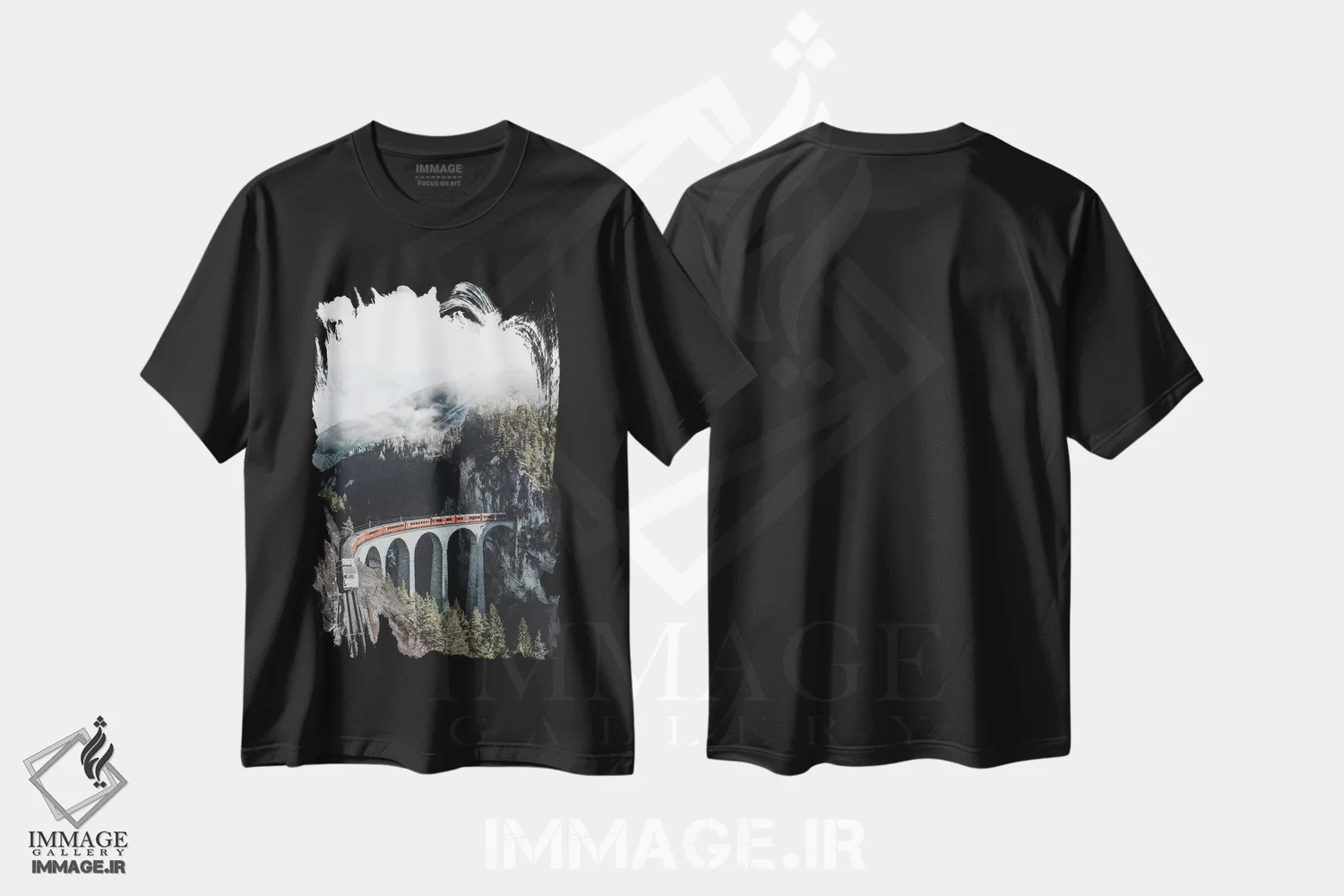 تیشرت مشکی طرح دار پل لندواسر، سوئیس، مدیوم اثر لوک آنتونی گرم | immage.ir