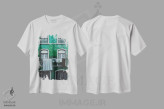 تیشرت سفید طرح دار لیسبون، پرتغال، مدیوم اثر لوک آنتونی گرم | immage.ir