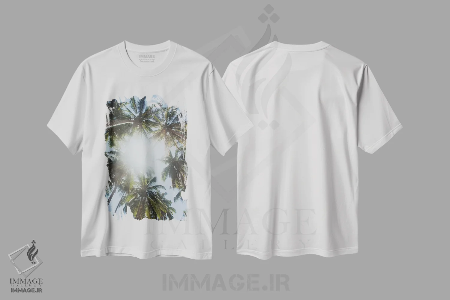 تیشرت سفید طرح دار درختان نخل، فیلیپین II، تزئینی اثر لوک آنتونی گرم | immage.ir