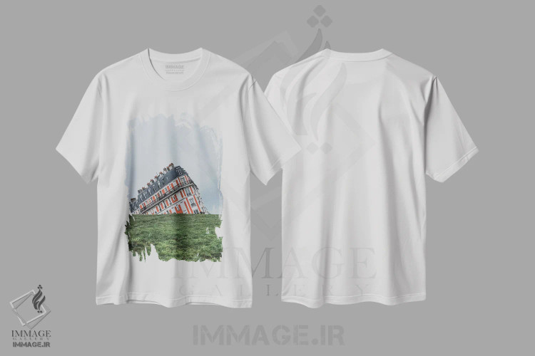تیشرت سفید طرح دار پاریس، فرانسه، مدیوم اثر لوک آنتونی گرم | فروشگاه ایماژ