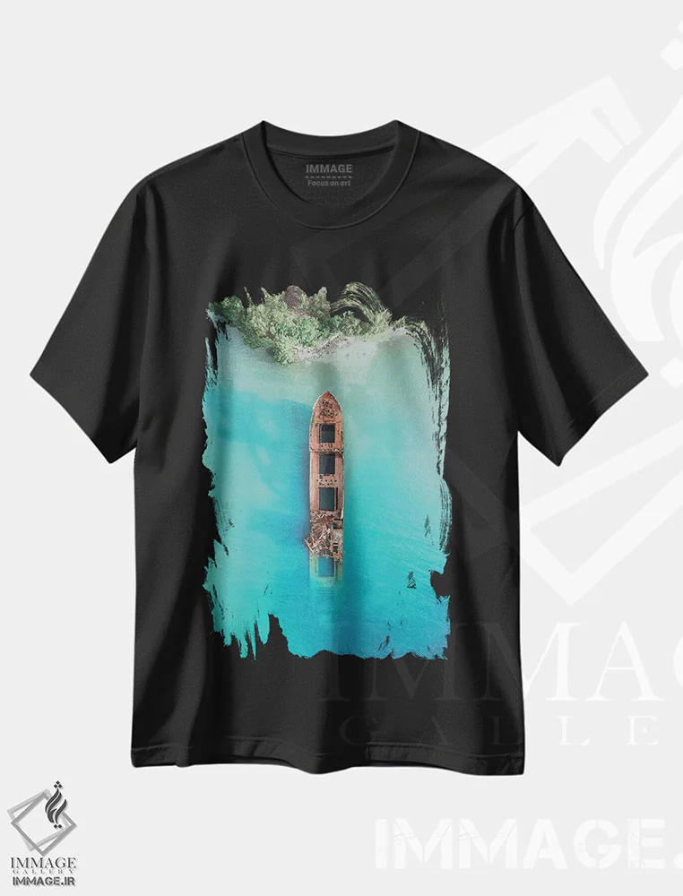 تیشرت مشکی طرح دار جزیره رواتان، هندوراس I، مدیوم اثر لوک آنتونی گرم | فروشگاه ایماژ