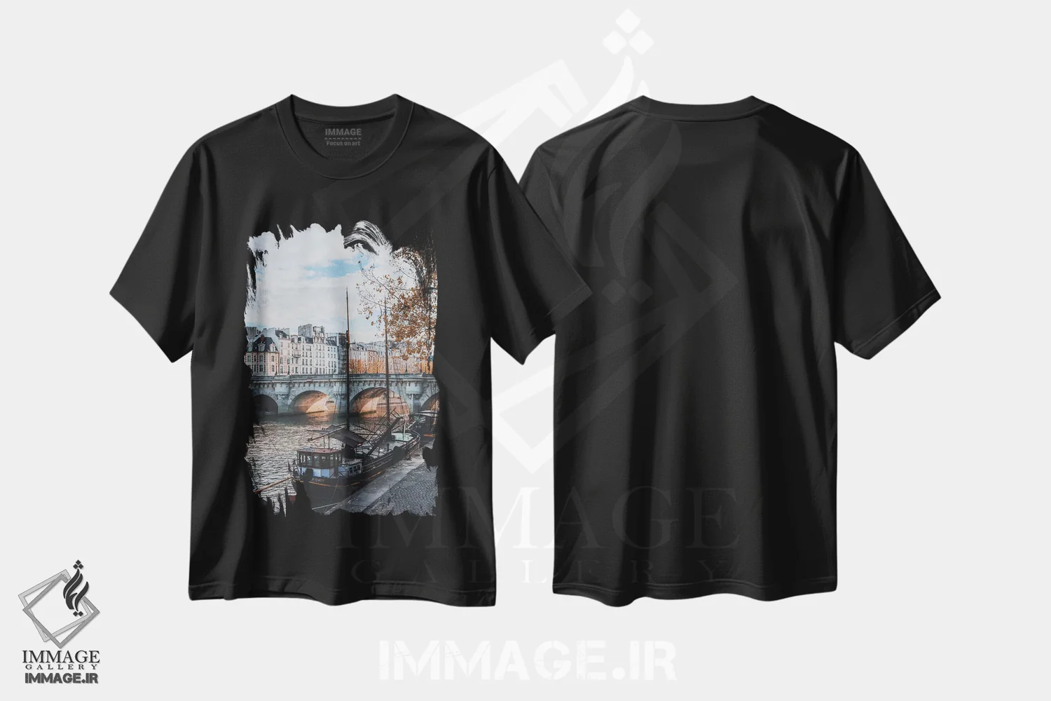 تیشرت مشکی طرح دار پاریس، فرانسه II، مدیوم اثر لوک آنتونی گرم | فروشگاه ایماژ