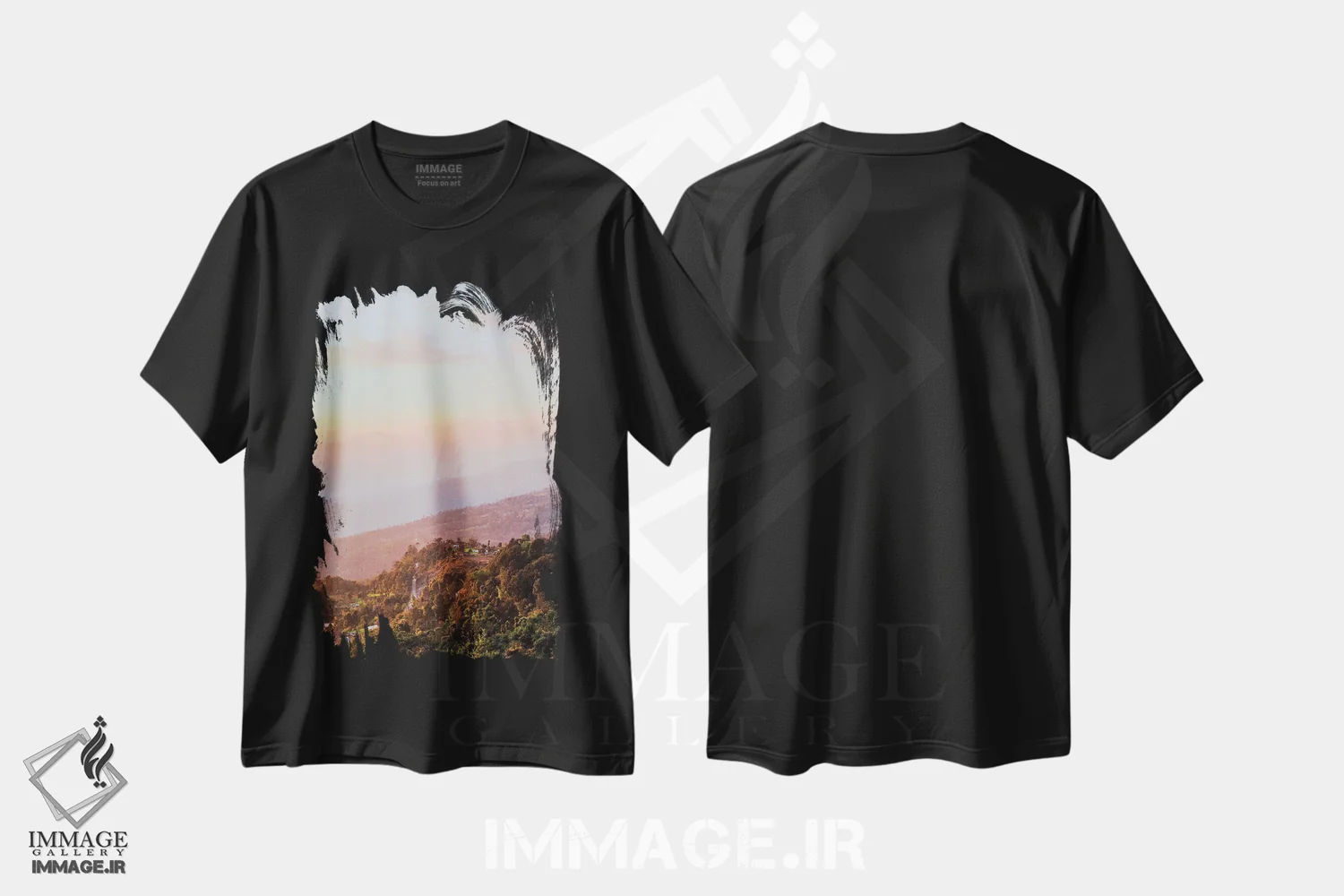 تیشرت مشکی طرح دار پوخارا، نپال، مدیوم اثر لوک آنتونی گرم | immage.ir