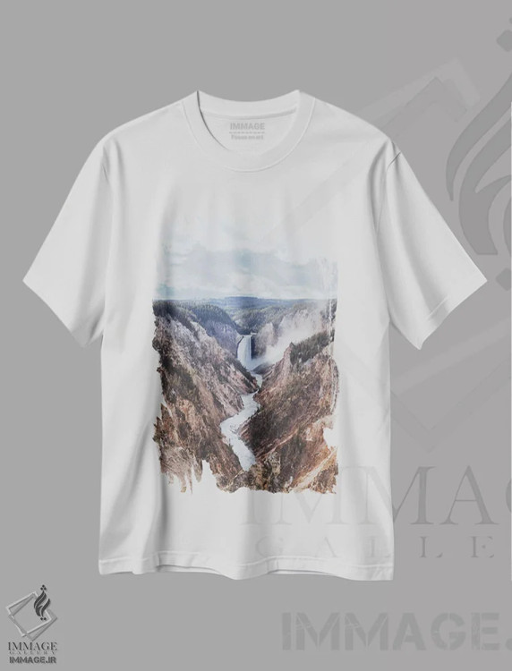 تیشرت سفید طرح دار پارک ملی یلواستون، مدیوم اثر لوک آنتونی گرم | فروشگاه ایماژ