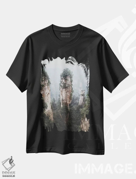 تیشرت مشکی طرح دار ژانگ جیاجی، مدیوم اثر لوک آنتونی گرم | فروشگاه ایماژ