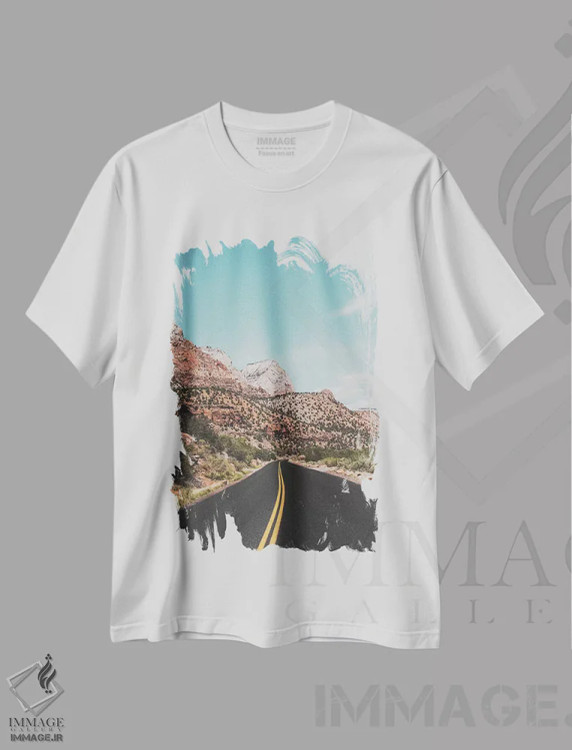 تیشرت سفید طرح دار پارک ملی زایان، مدیوم اثر لوک آنتونی گرم | فروشگاه ایماژ