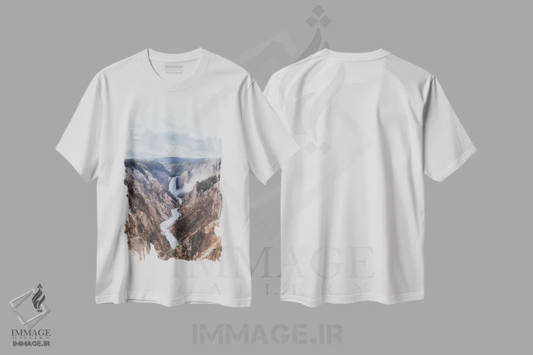 تیشرت سفید طرح دار پارک ملی یلواستون، مدیوم اثر لوک آنتونی گرم | فروشگاه ایماژ