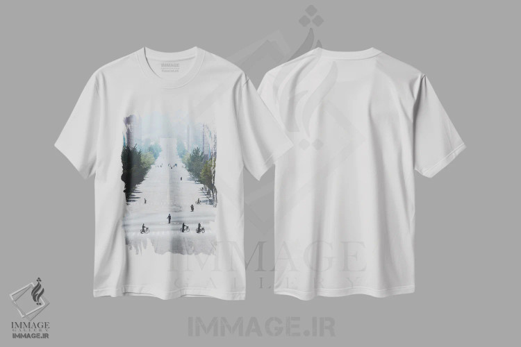 تیشرت سفید طرح دار کائه سونگ، کره شمالی، مدیوم اثر لوک آنتونی گرم | immage.ir