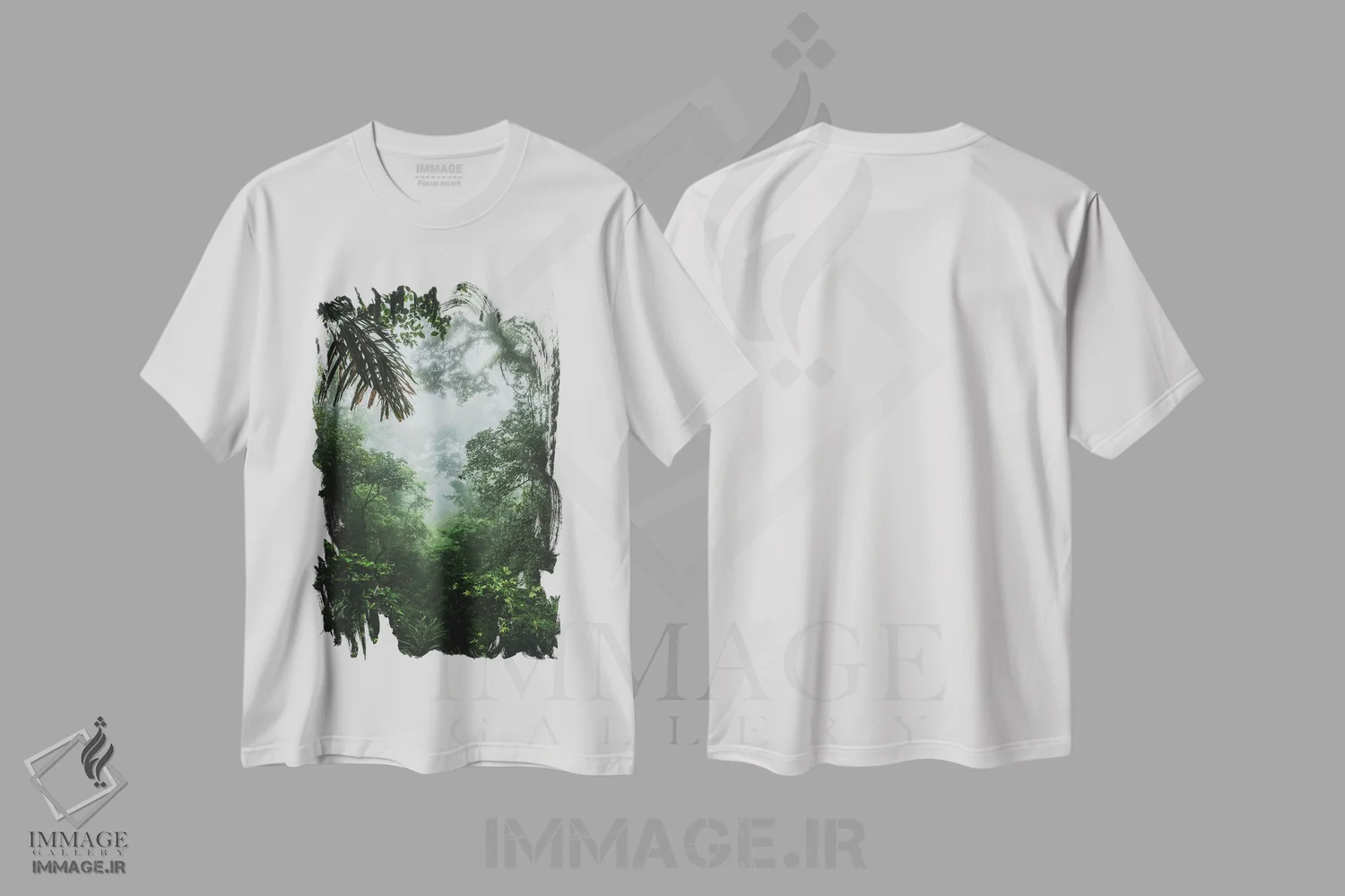تیشرت سفید طرح دار جنگل بارانی، کاستاریکا، مدیوم اثر لوک آنتونی گرم | immage.ir