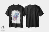 تیشرت مشکی طرح دار اختاپوس، دست نقاشی و طراحی دستی اثر لورا گریوز | فروشگاه ایماژ