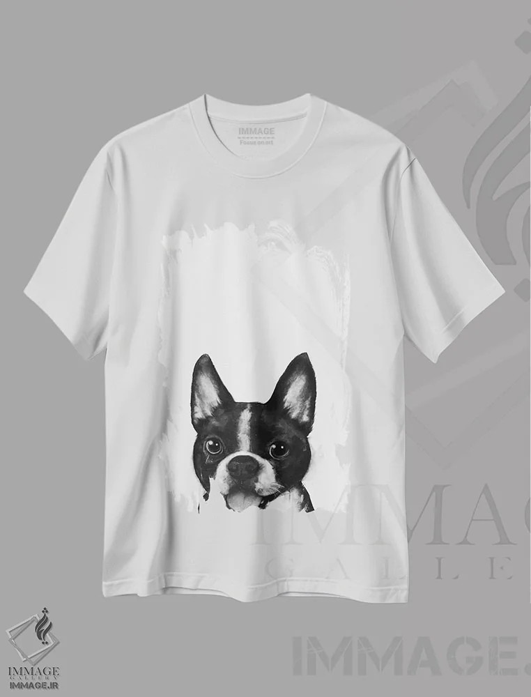 تیشرت سفید طرح دار بوستون اثر لورا گریوز | immage.ir