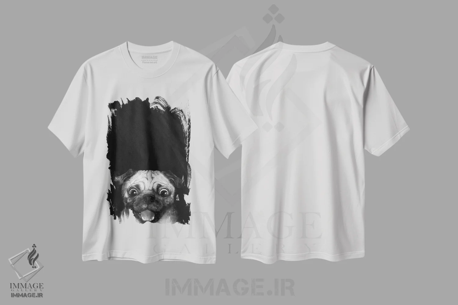 تیشرت سفید طرح دار پاک بامزه در آغوش اثر لورا گریوز | فروشگاه ایماژ