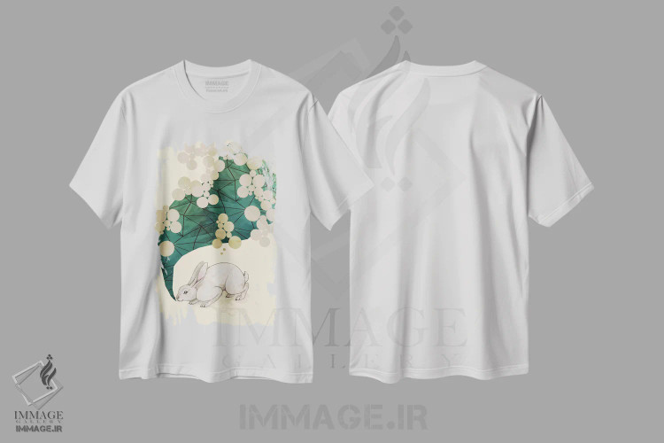 تیشرت سفید طرح دار بهار اثر لورا گریوز | immage.ir