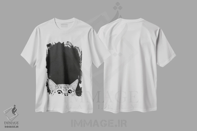 تیشرت سفید طرح دار هنوز خوابیدی؟، هنر تزئینی سیاه و سفید اثر لورا گریوز | immage.ir