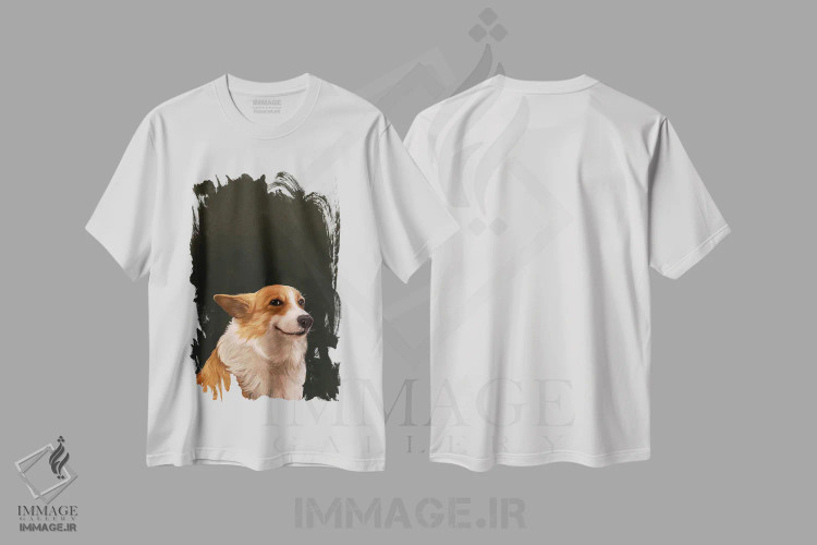 تیشرت سفید طرح دار کورگی موذی اثر لورا گریوز | immage.ir