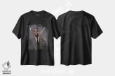 تیشرت مشکی طرح دار مالکوم ایکس، هنر آمریکایی آفریقایی تبار اثر گوردون رو | فروشگاه ایماژ